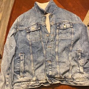 Fur jean jacket